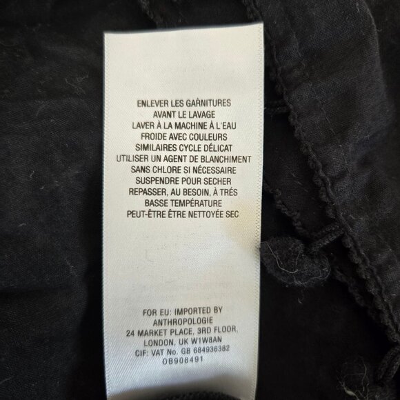 Anthropologie Marisol Size 6 Boho Black & White Embroidered Off-Shoulder Dress - Picture 11 of 11